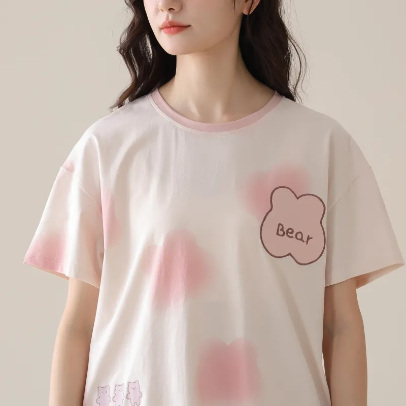 XIN1BU Pajama Set Women's Smoke Pink-2