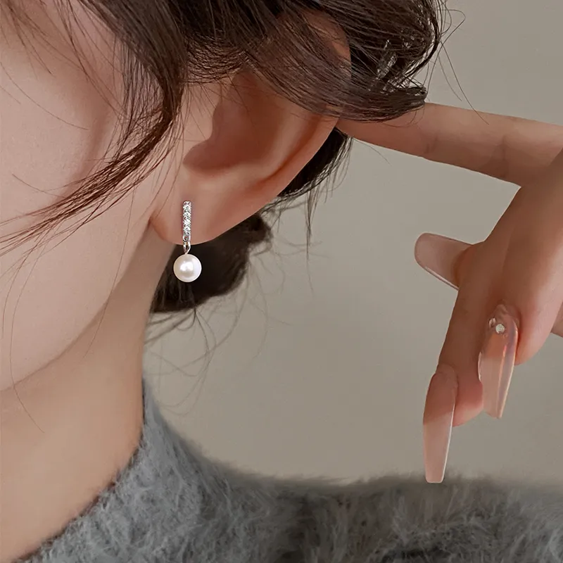 CUOOYINO 925 Sterling Silver Earrings Women's Silver-2