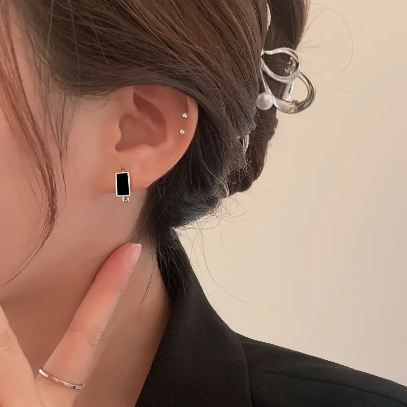 CUOOYINO 925 Sterling Silver Earrings Women's Silver-3