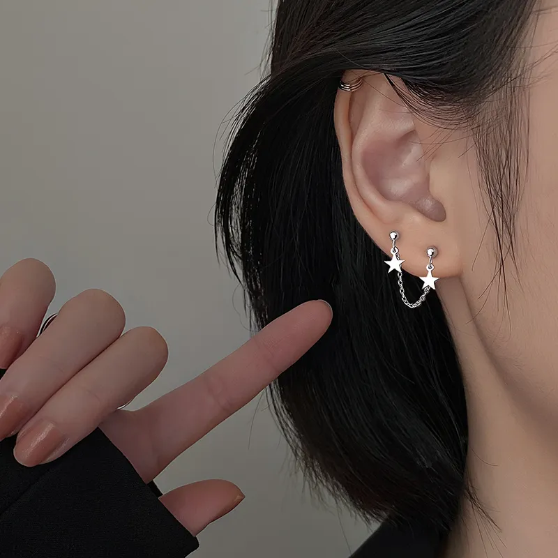 CUOOYINO 925 Sterling Silver Stud Earrings Women's-4