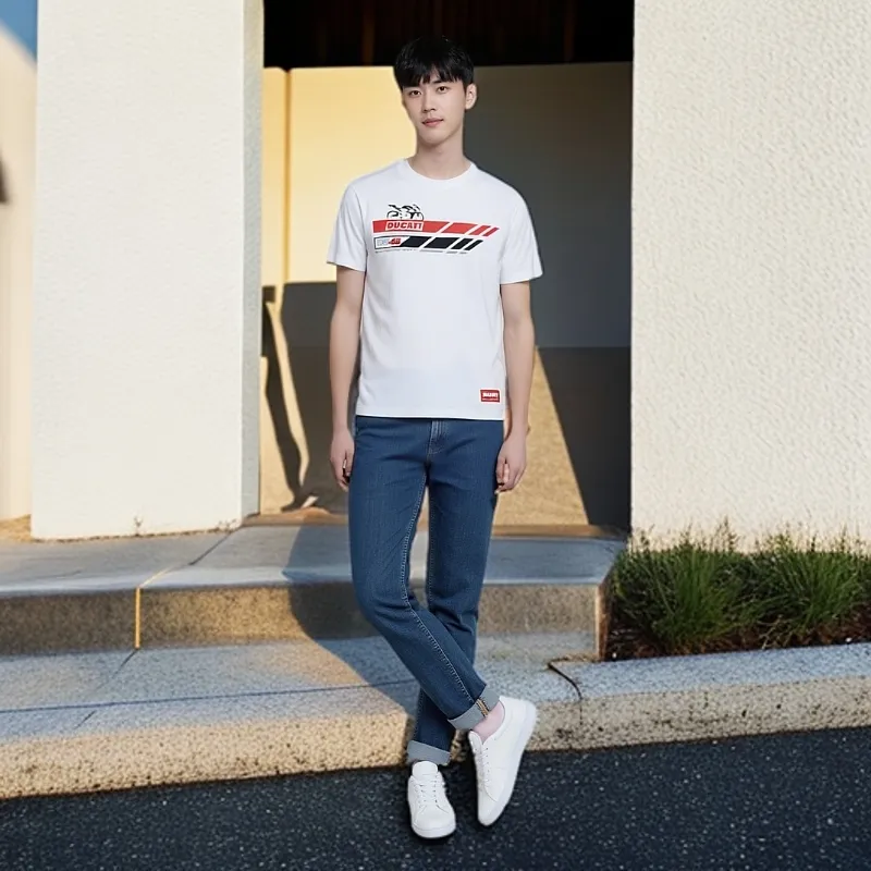 Topaz x Ducati T Shirt Unisex White-4