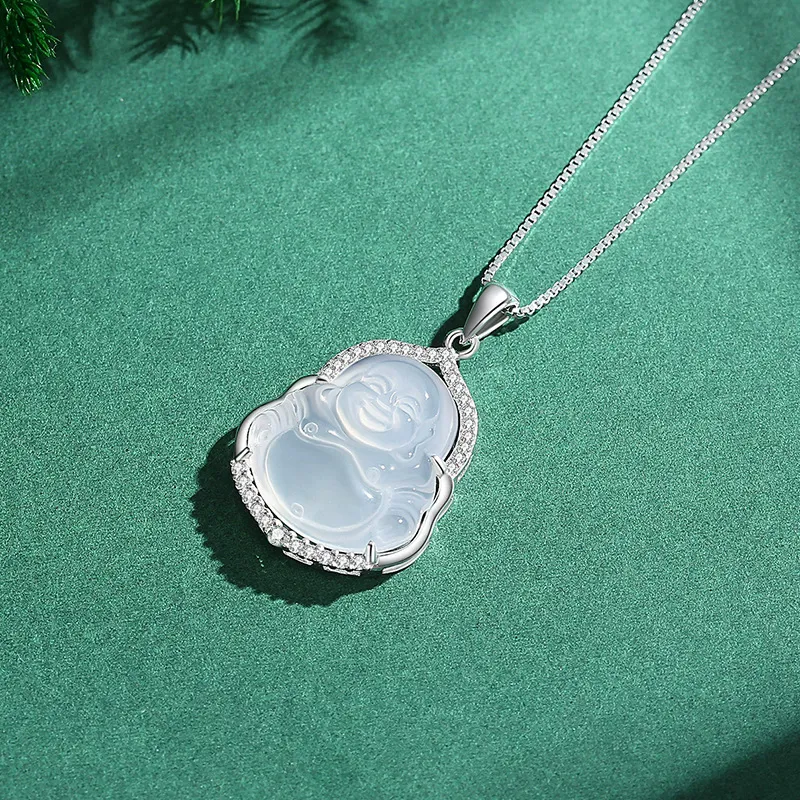 FR Chalcedony Necklaces Women's-3