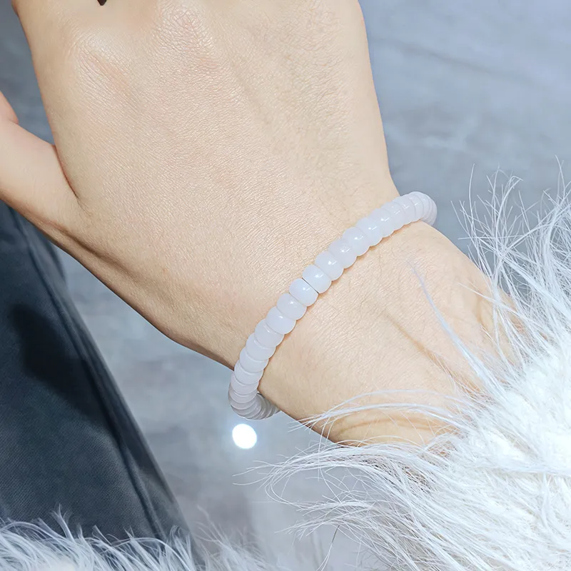 FR Hetian Jade Bracelets White Jade Unisex-5