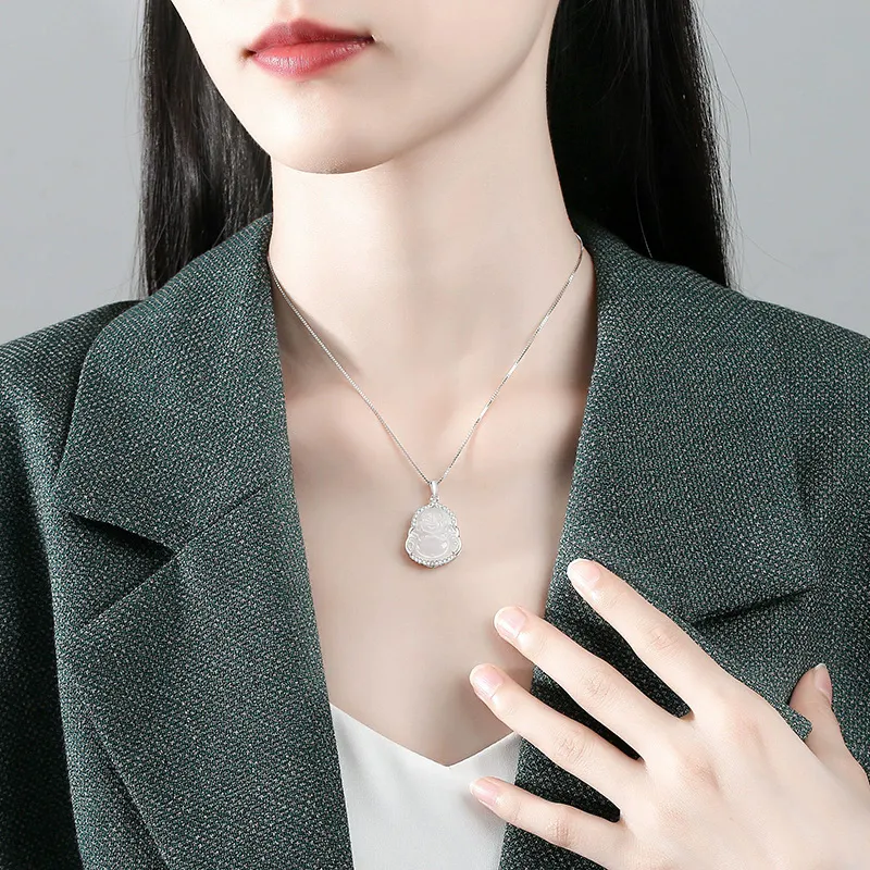 FR Chalcedony Necklaces Women's-4