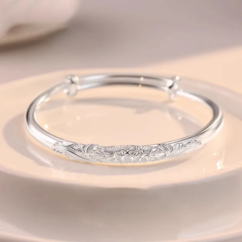 FR S999 Fine Silver Sterling Silver Bracelets Women's-1