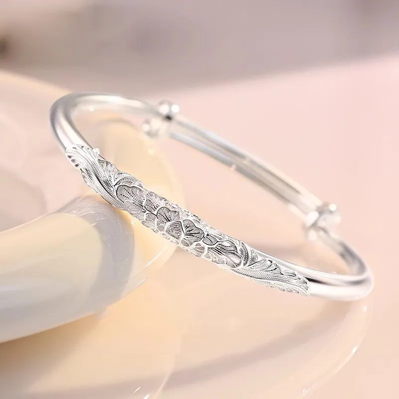 FR S999 Fine Silver Sterling Silver Bracelets Women's-3