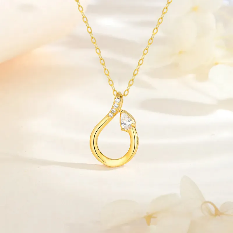 FR S925 Silver Diamond Necklaces Women's-6