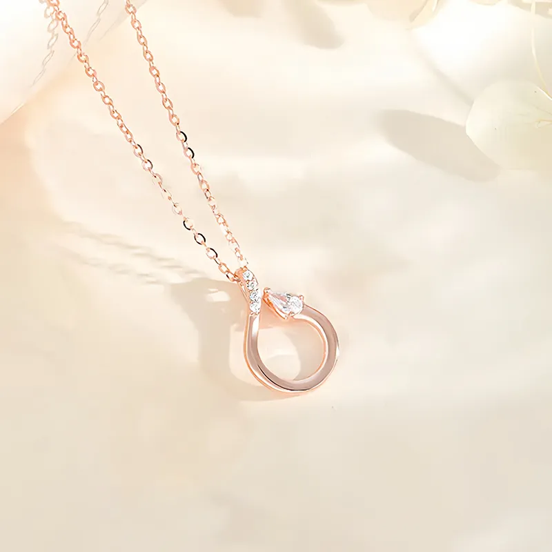 FR S925 Silver Diamond Necklaces Women's-8