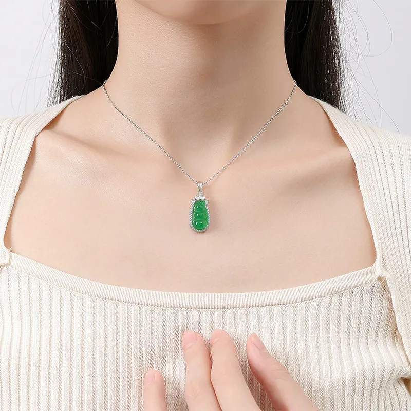 FR Chalcedony Necklaces Women's-4