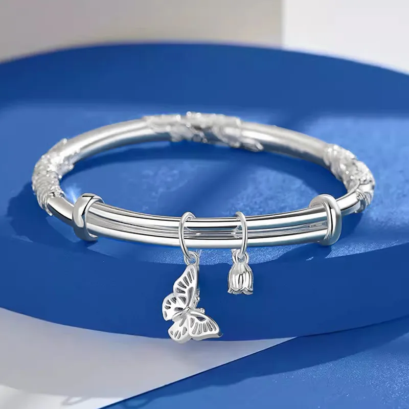 FR S999 Fine Silver Bangles Women's-2