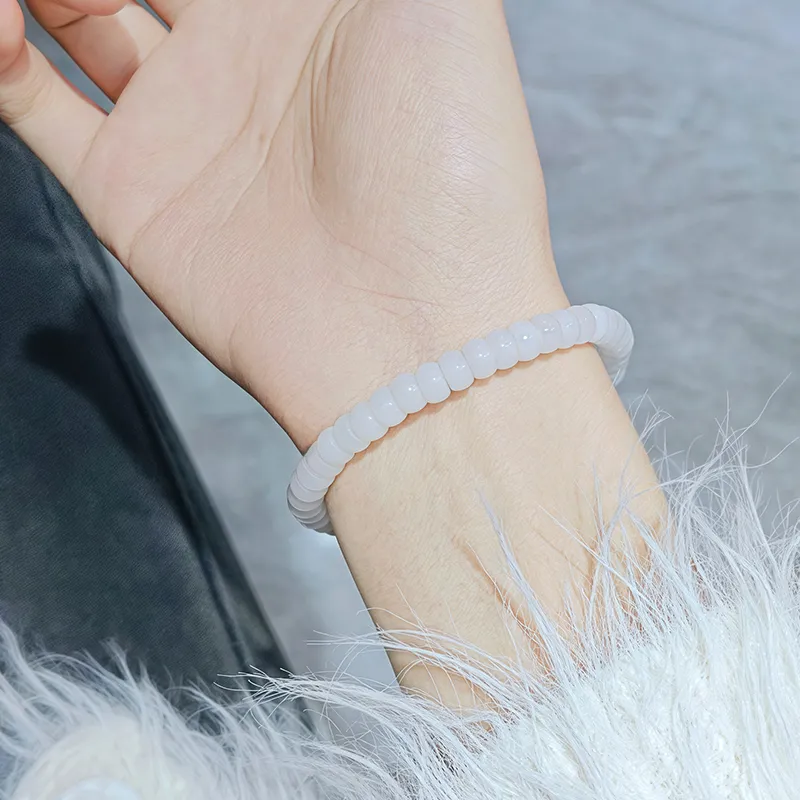 FR Hetian Jade Bracelets White Jade Unisex-4