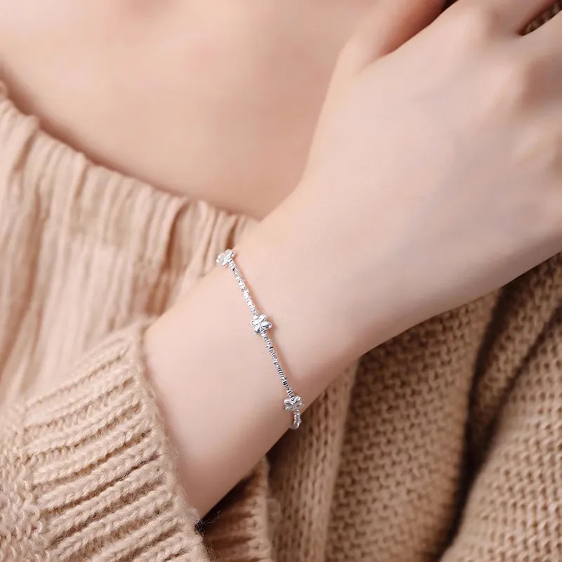 FR 925 Sterling Silver Bracelets Women's-4