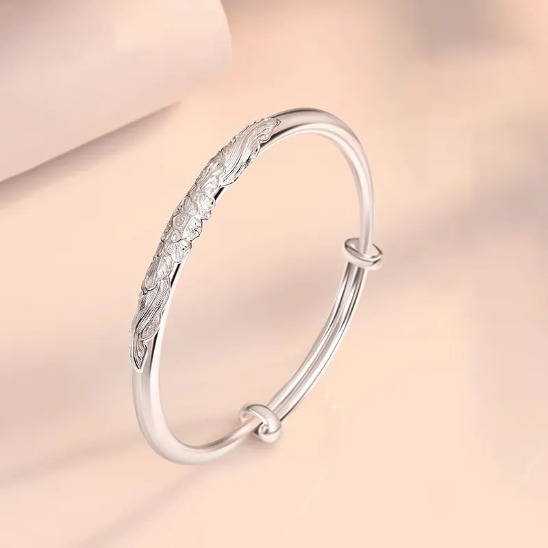 FR S999 Fine Silver Sterling Silver Bracelets Women's-2