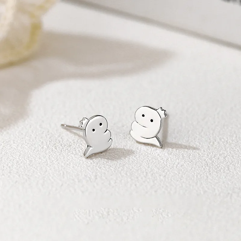 FR S999 Fine Silver Stud Earrings Women's-3