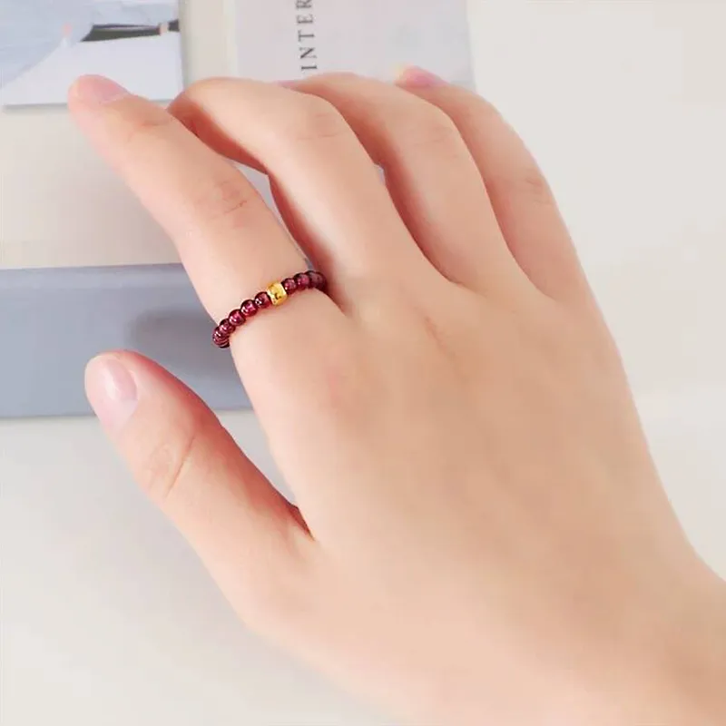FR Natural 18K Gold Rings Women's-4