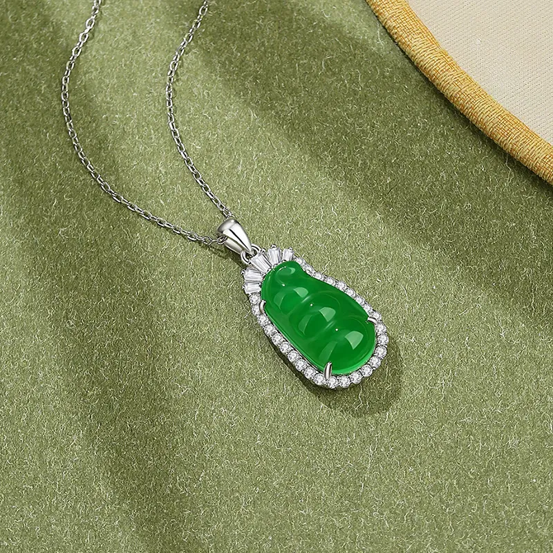 FR Chalcedony Necklaces Women's-2