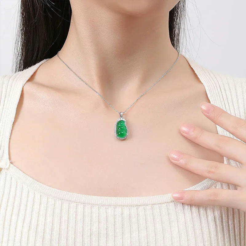 FR Chalcedony Necklaces Women's-4