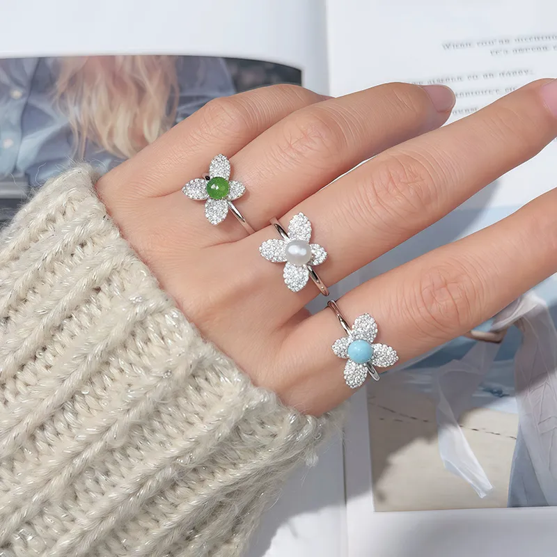 FR 925 Sterling Silver Rings Women's-4