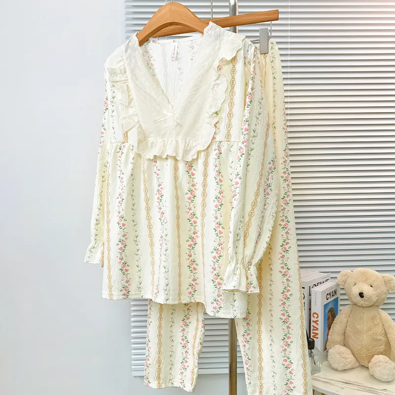 Sleeping Beauty Pajama Set Women's White-2