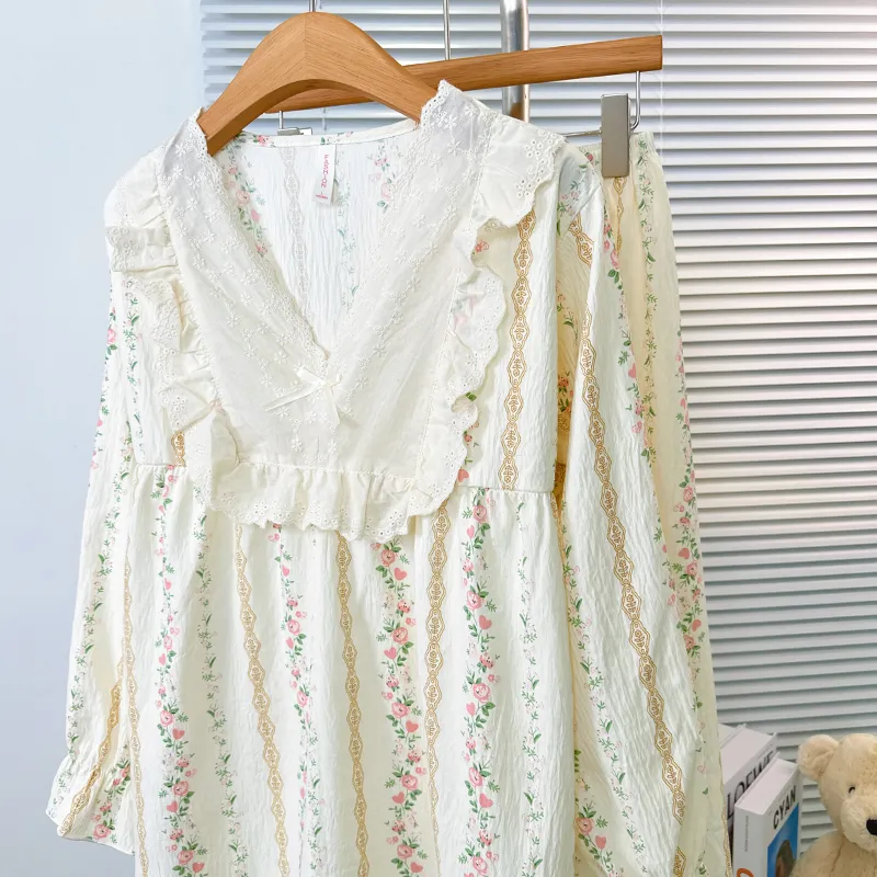 Sleeping Beauty Pajama Set Women's White-5