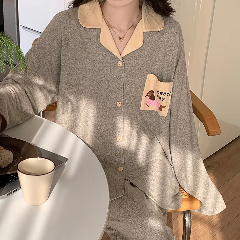Sleeping Beauty Pajama Set Women's Khaki-3