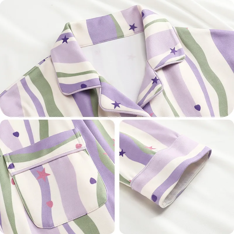 Sleeping Beauty Pajama Set Women's Purple-4