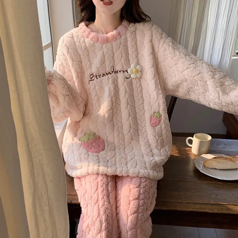 Sleeping Beauty Pajama Set Women's Pink-4