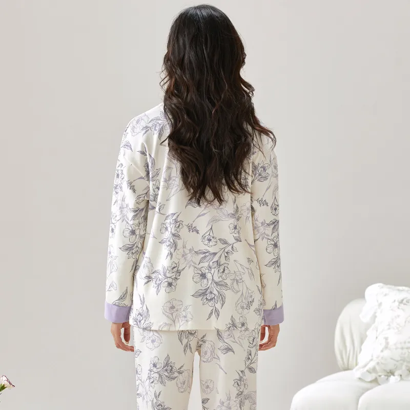 Sleeping Beauty Pajama Set Women's Purple-2