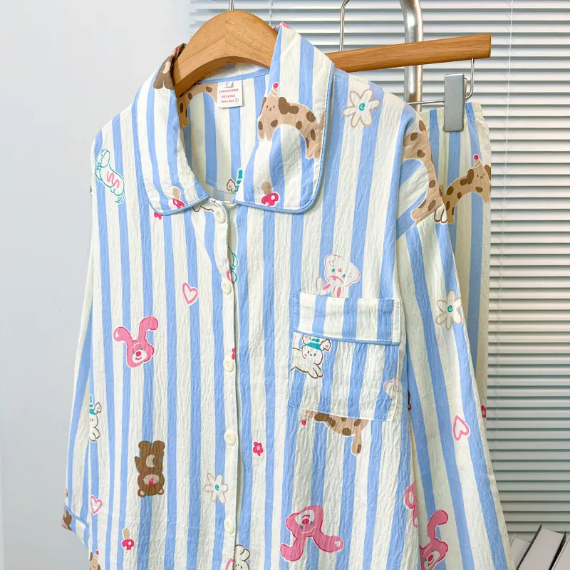 Sleeping Beauty Pajama Set Women's Blue-6