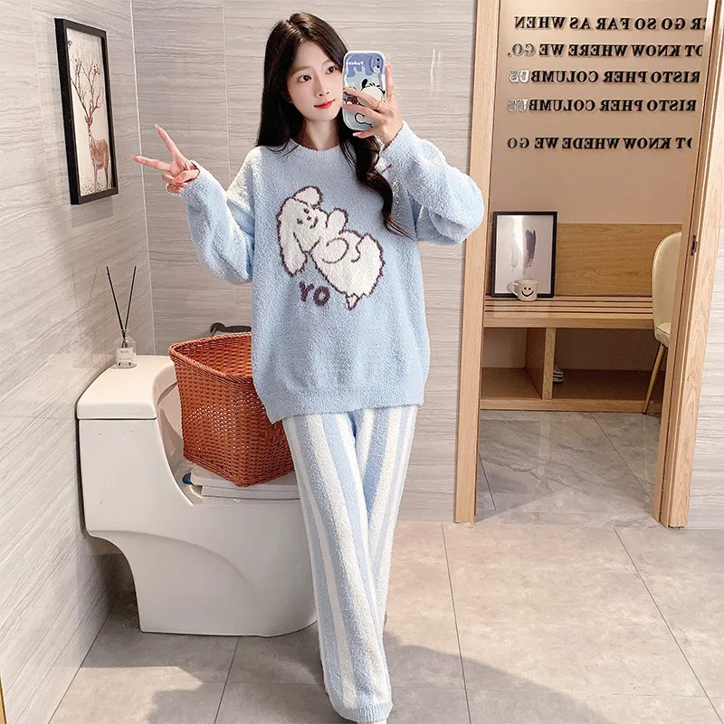 Sleeping Beauty Pajama Set Women's Blue-5