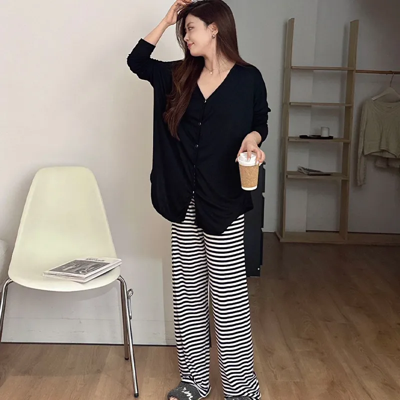 Sleeping Beauty Pajama Set Women's Black-5