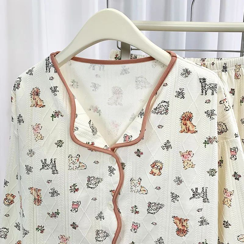 Sleeping Beauty Pajama Set Women's White-3