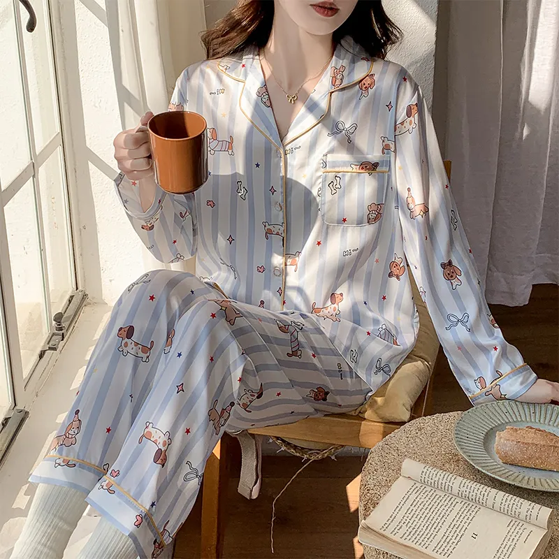 Sleeping Beauty Pajama Set Women's Pink Blue-1