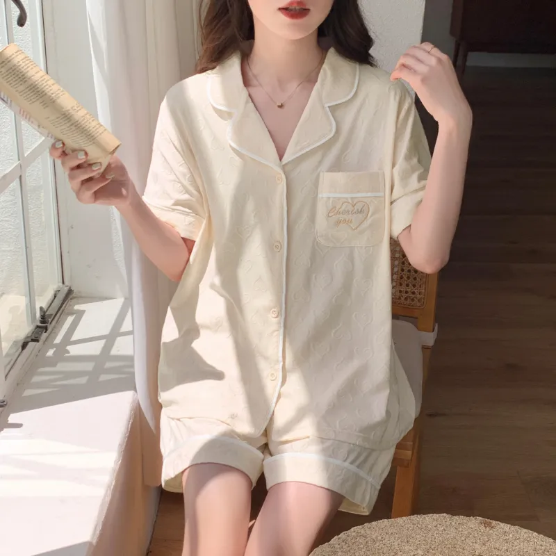 Sleeping Beauty Pajama Set Women's Apricot-1