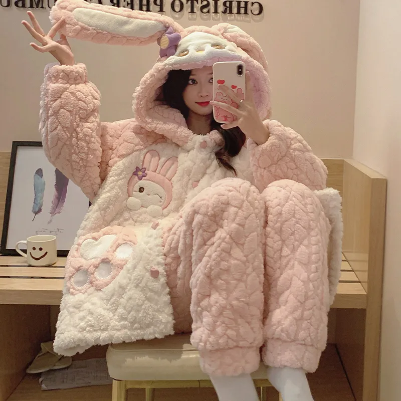 Sleeping Beauty Pajama Set Women's Pink-1