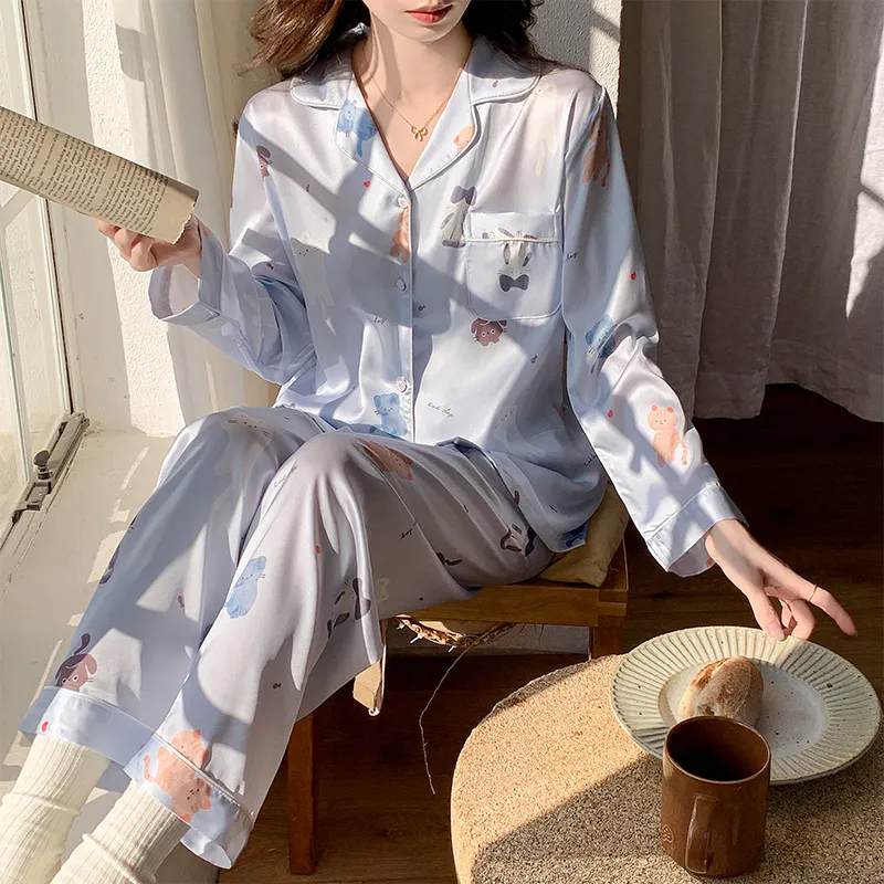 Sleeping Beauty Pajama Set Women's Pink Blue-1
