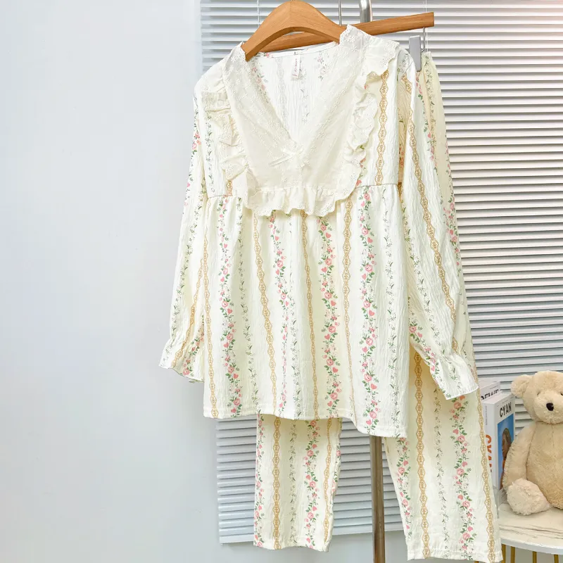 Sleeping Beauty Pajama Set Women's White-3