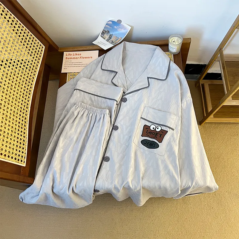 Sleeping Beauty Pajama Set Men's Light Gray-2