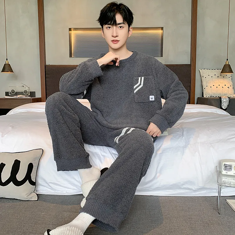 Sleeping Beauty Pajama Set Men's Dark Gray-3