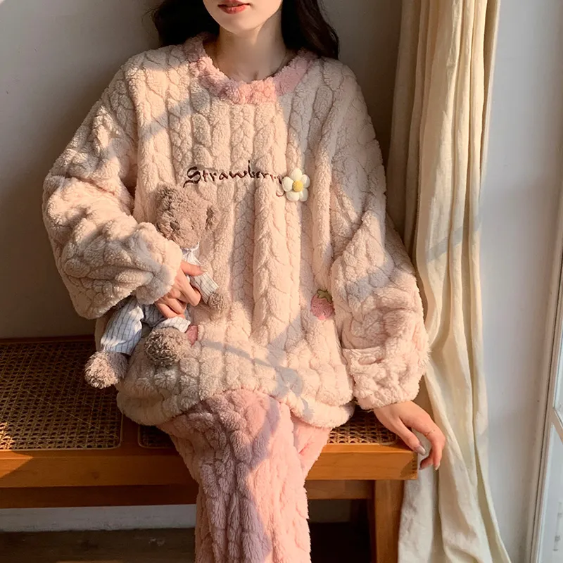 Sleeping Beauty Pajama Set Women's Pink-1