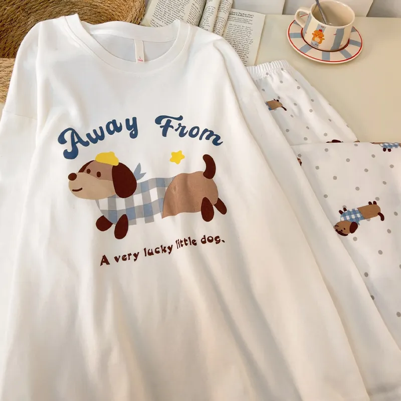 Sleeping Beauty Pajama Set Women's White-4