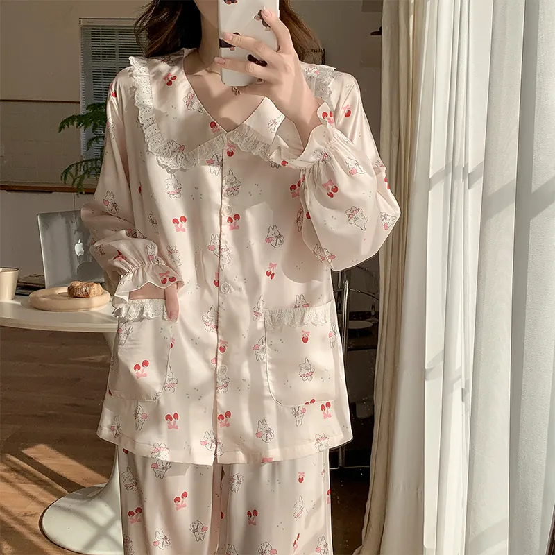 Sleeping Beauty Pajama Set Women's Pink-4