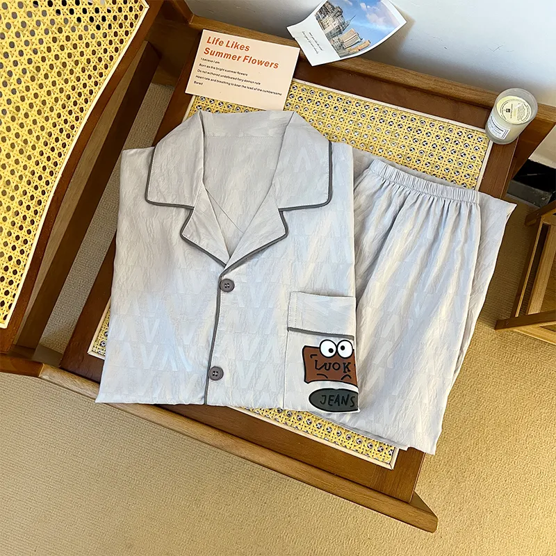 Sleeping Beauty Pajama Set Men's Light Gray-1
