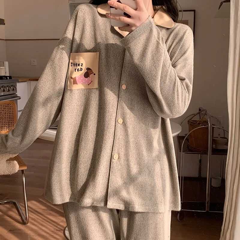 Sleeping Beauty Pajama Set Women's Khaki-5