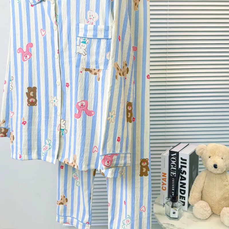 Sleeping Beauty Pajama Set Women's Blue-4