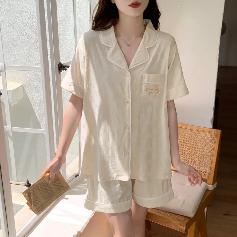 Sleeping Beauty Pajama Set Women's Apricot-4