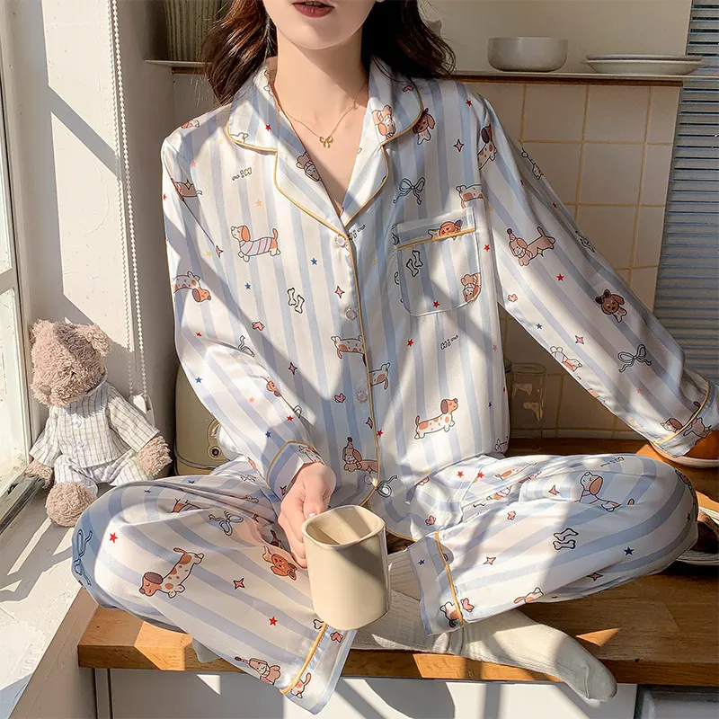 Sleeping Beauty Pajama Set Women's Pink Blue-2
