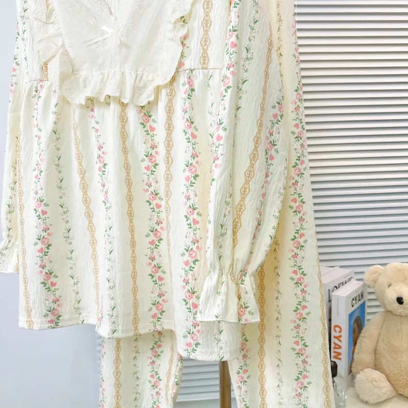 Sleeping Beauty Pajama Set Women's White-4