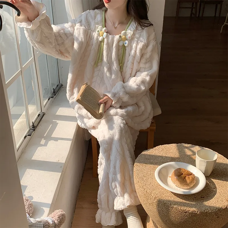 Sleeping Beauty Pajama Set Women's Apricot-3