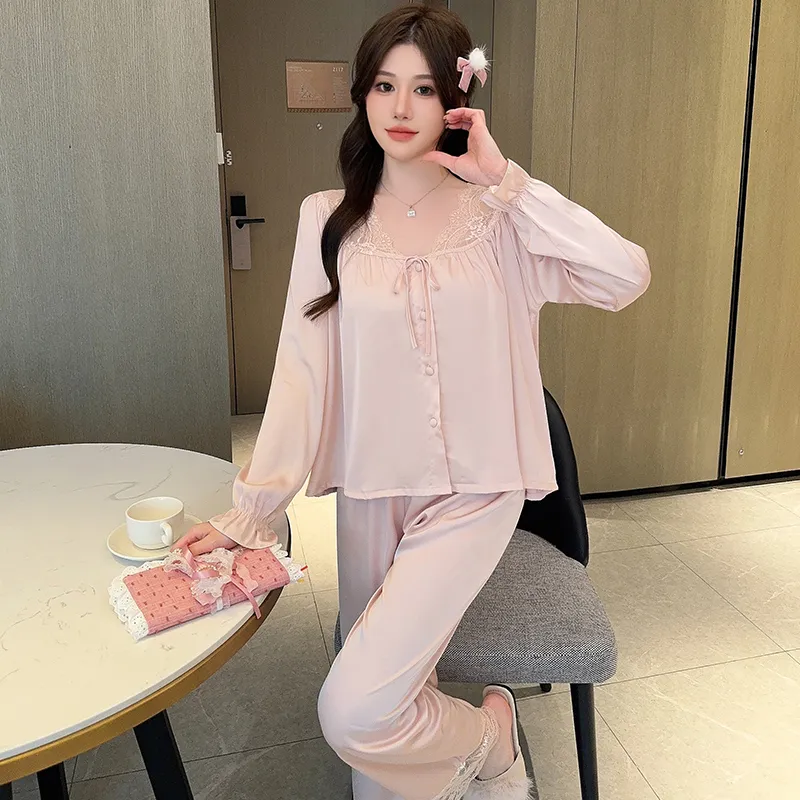 Sleeping Beauty Pajama Set Women's Lotus Color-4